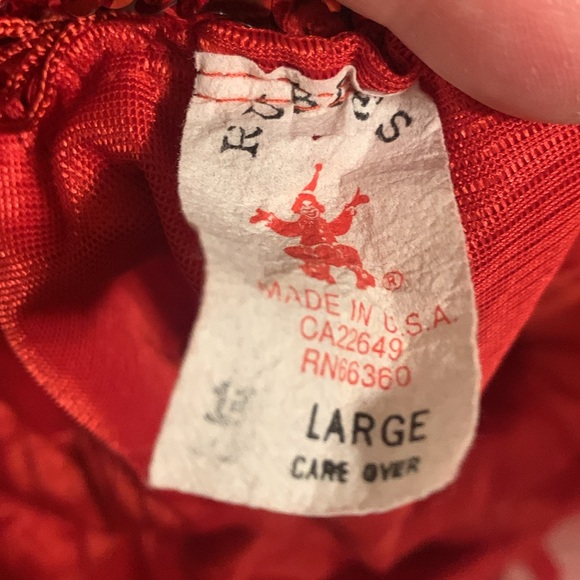 Flapper costume size L  red fringe guc - Picture 7 of 8